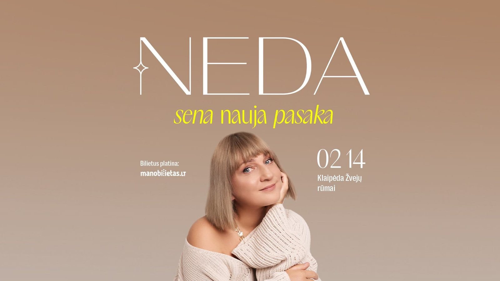 Neda Malūnavičiūtė koncertuoja Klaipėdoje per Valentino dieną