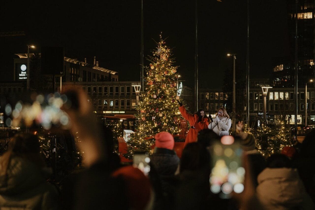 Tarptautinis kalėdinių eglučių miškas Vilniuje K. Sirvydo skvere