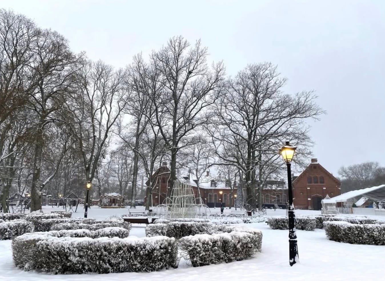 Raudondvario dvaras žiemą.