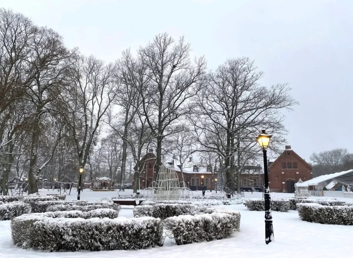 Raudondvario dvaras žiemą.