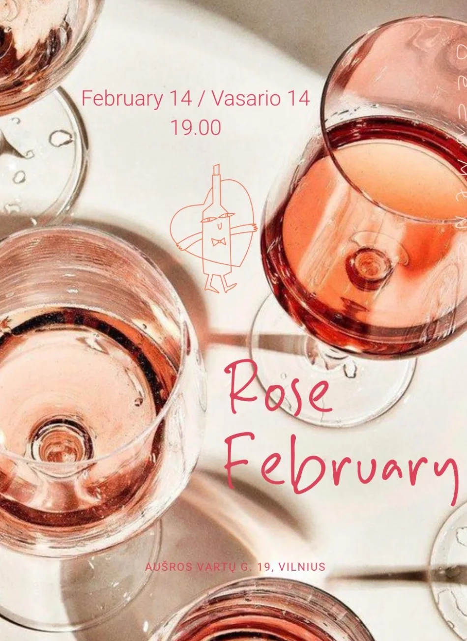 Rožinio vyno degustacinė vakarienė su Anna Oecumene Vilnius erdvėje.