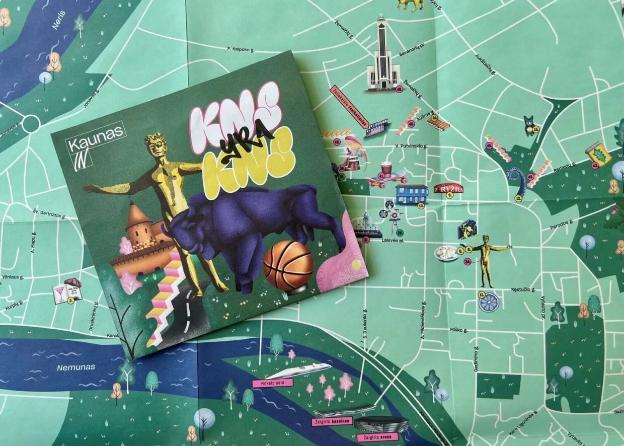 Naujas iliustruotas Kauno maršrutas „Kaunas yra Kaunas“, kurį pristato Kaunas IN turizmo ir rinkodaros skyrius.