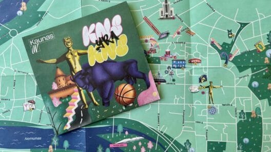 Naujas iliustruotas Kauno maršrutas „Kaunas yra Kaunas“, kurį pristato Kaunas IN turizmo ir rinkodaros skyrius.