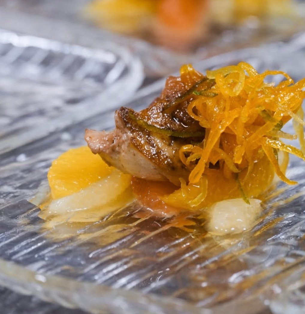 „Avenue Brasserie“ restorano Šiauliuose užkandis su citrusiniais vaisiais